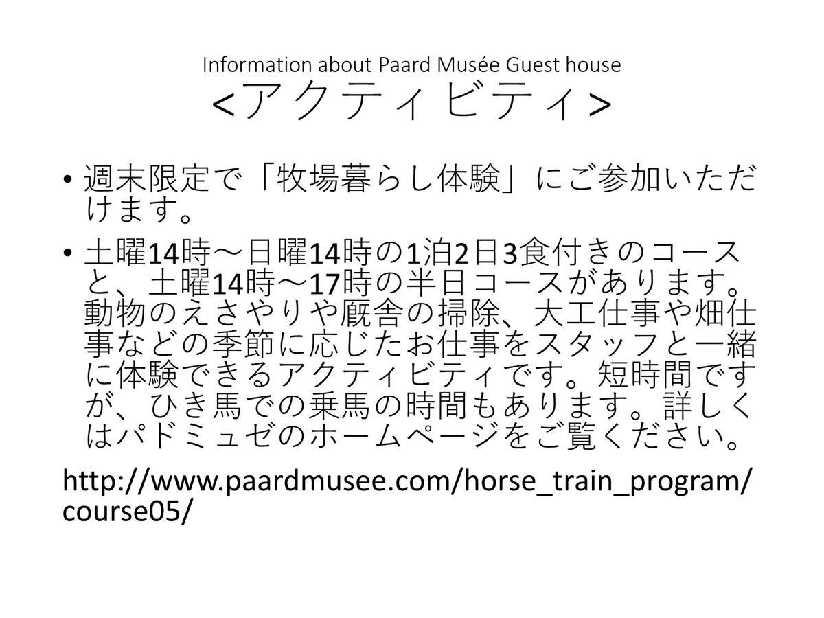 Paard Musee Guest House Nanae Kültér fotó